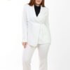 White Wide-leg Suit