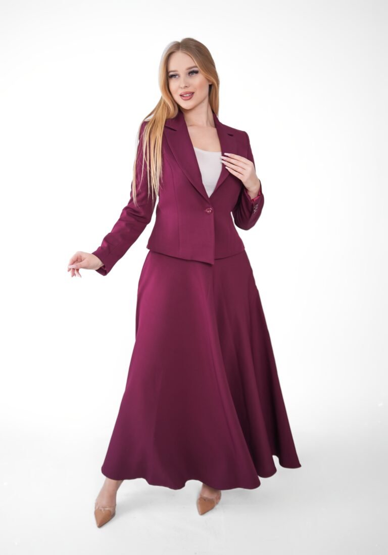 burgandy Skirt Suit