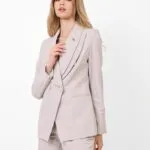 Women’s Silver double-lapel suit set ِ
